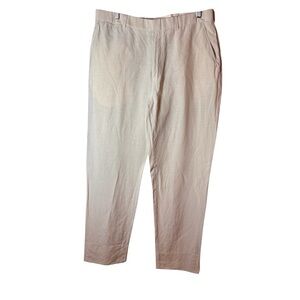 Polo by Ralph Lauren Tan linen and silk flat front trousers